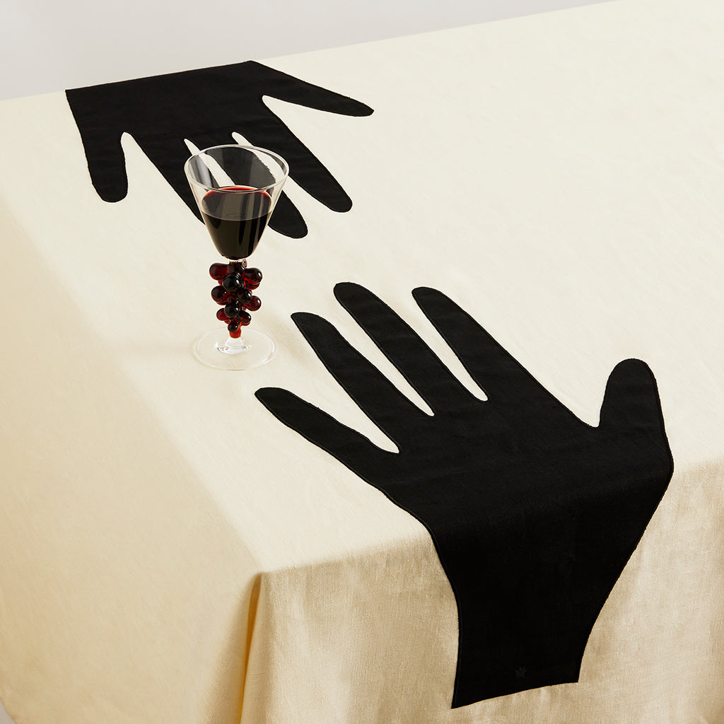 Petit Four Tablecloth | Ivory & Black