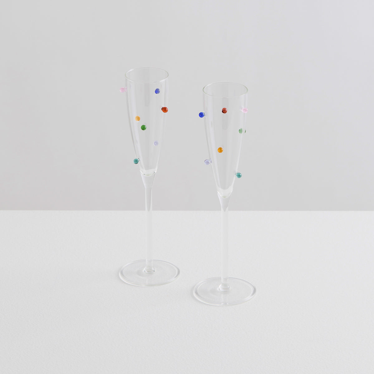 2 Pomponette Flutes | Clear & Multi
