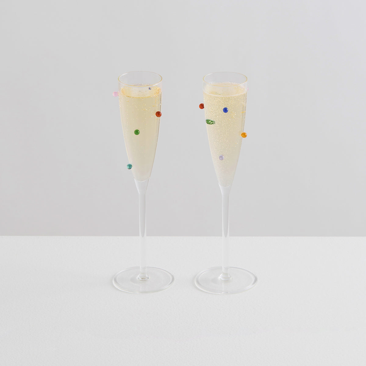 2 Pomponette Flutes | Clear & Multi