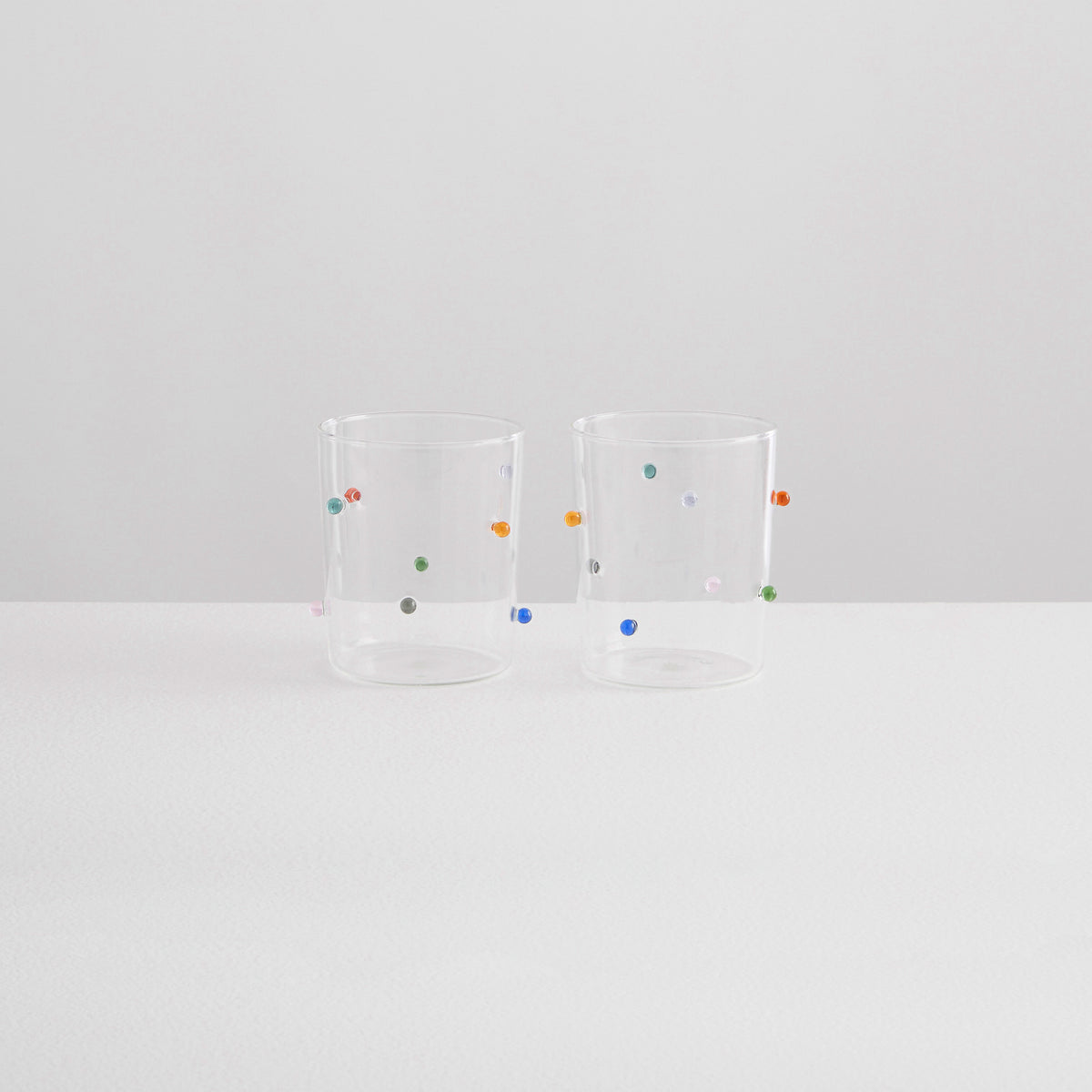 2 Pomponette Gobelets | Clear & Multi