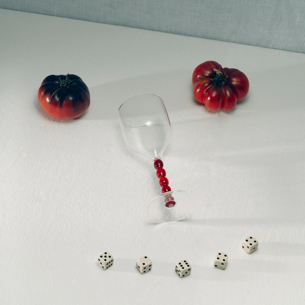 2 Perle Wine Glasses | Clear & Rouge