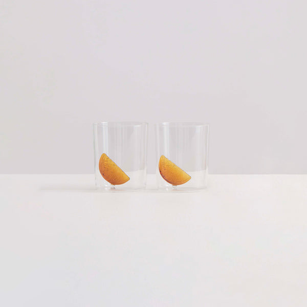 2 Apéritif Gobelets | Clear & Amber