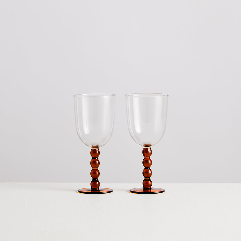 2 Volute Wine Glasses