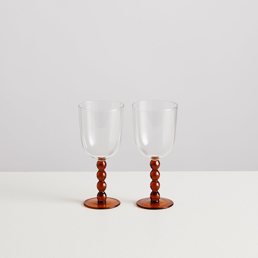 2 Volute Wine Glasses