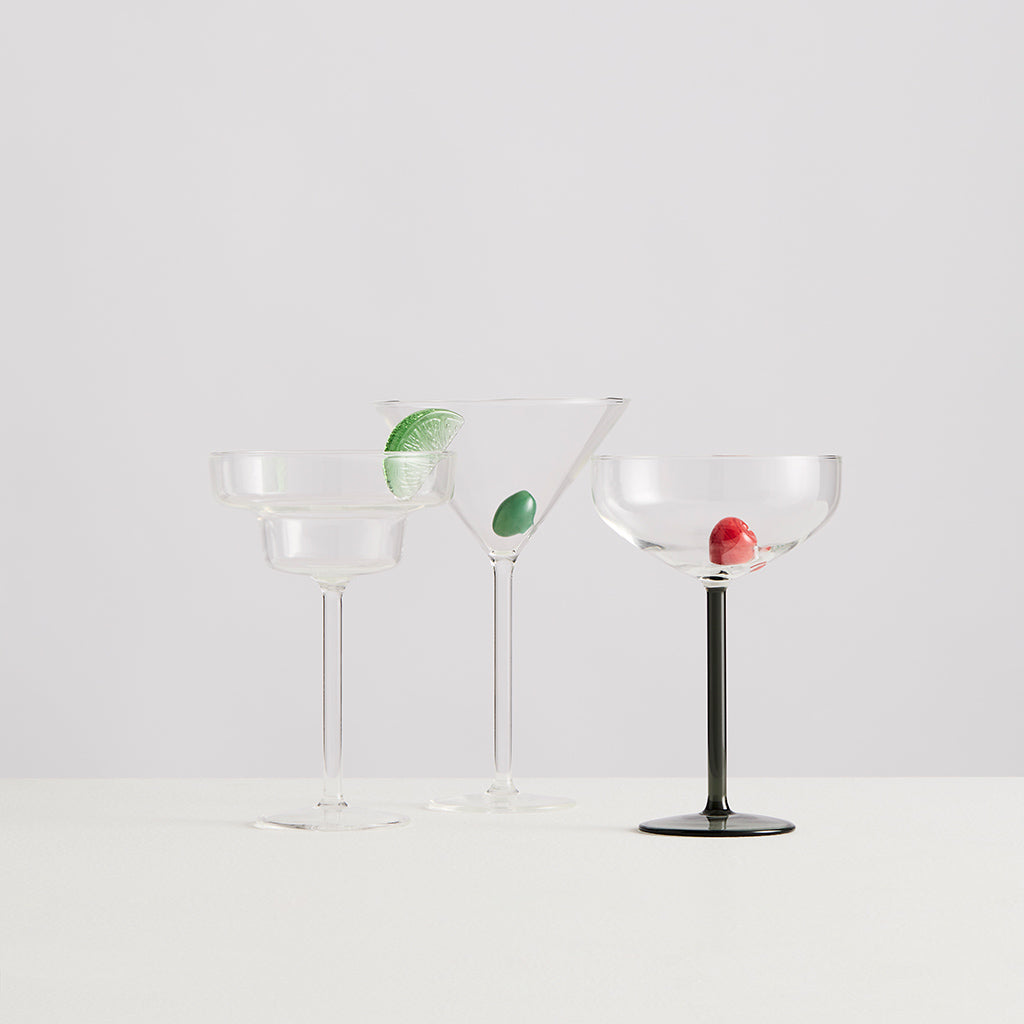 3 Cocktail Glasses