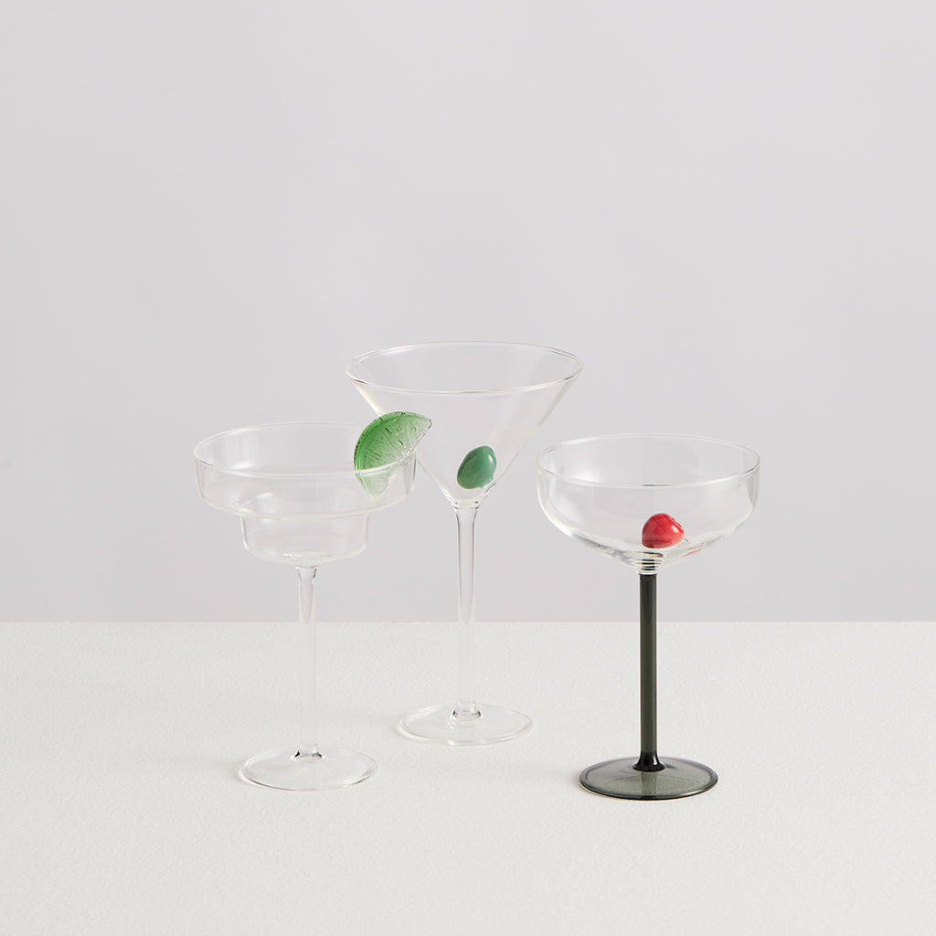 3 Cocktail Glasses