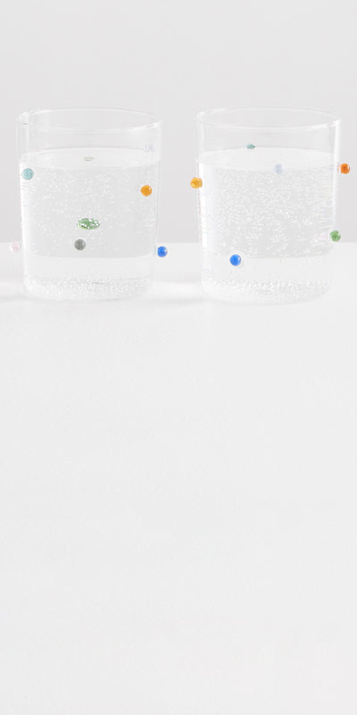 2 Pomponette Gobelets - Clear/Multi