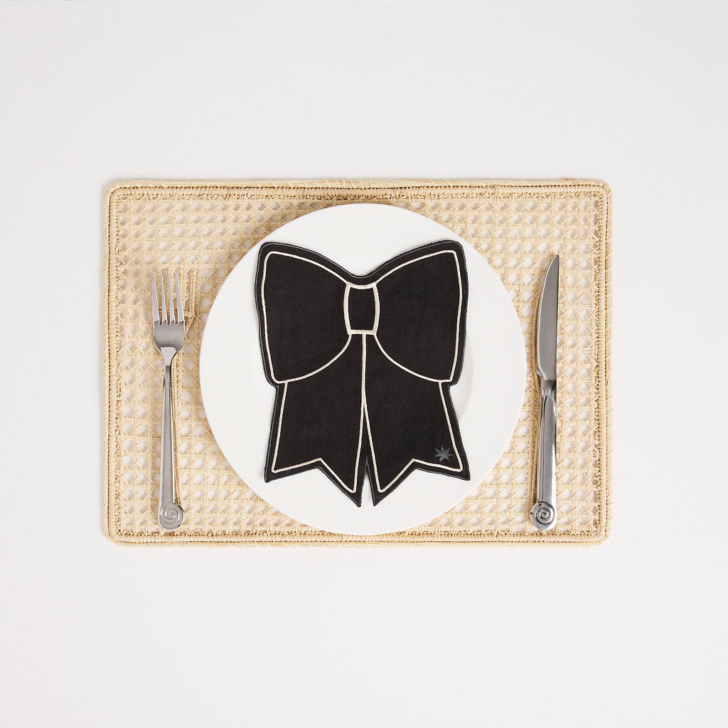 4 Bow Cocktail Napkins