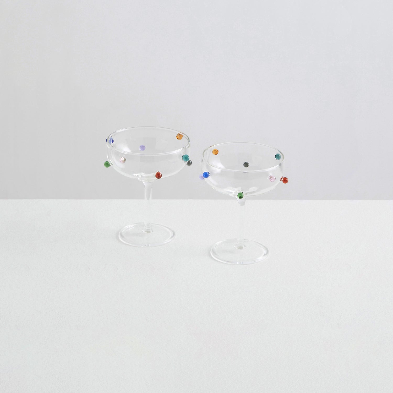 2 Pomponette Coupes | Clear Multi