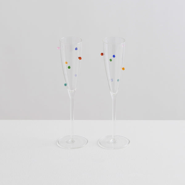 2 Pomponette Flutes | Clear & Multi